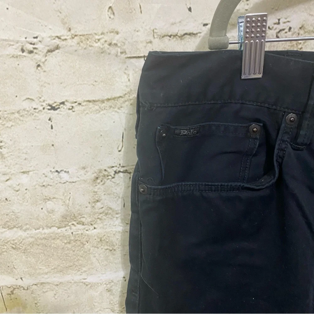 Polo Ralph Lauren Black Cotton Stretch Chino Pants